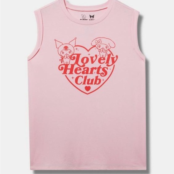 Torrid Pink Muscle Tee Sanrio Graphic - Picture 1 of 4